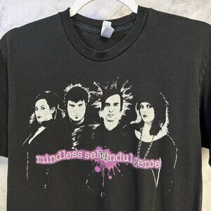 Vintage Y2K Mindless Self Indulgence Band Shirt Medium 19x26.5 Black Emo Goth